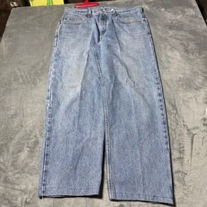 VTG‎ Y2K Levi's Relaxed Straight Leg Blue Jeans Men's 34x30 (33x26.5) Paper Tag